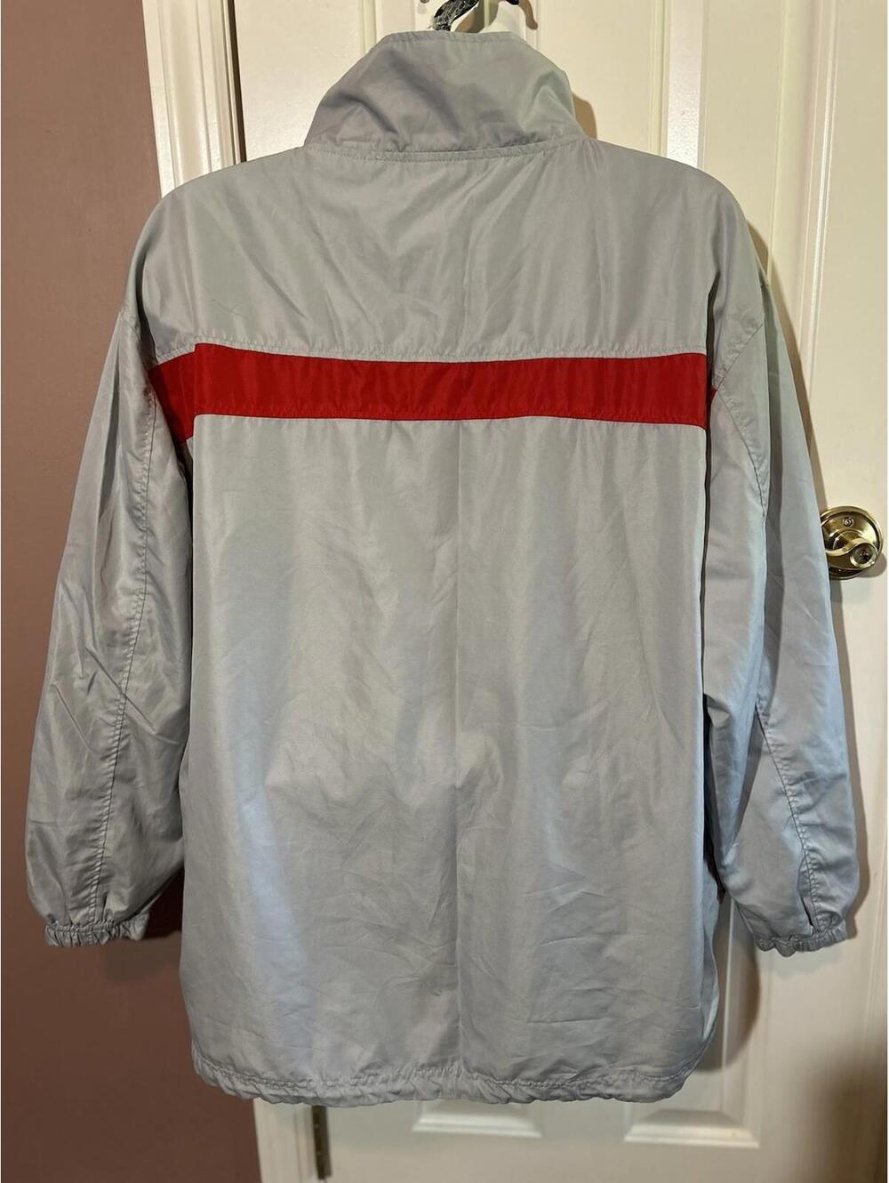 NCAA Brand Ohio State Buckeyes 1/4 Zip Pullover Jacket Mens Large Windbreaker - Picture 3 of 7